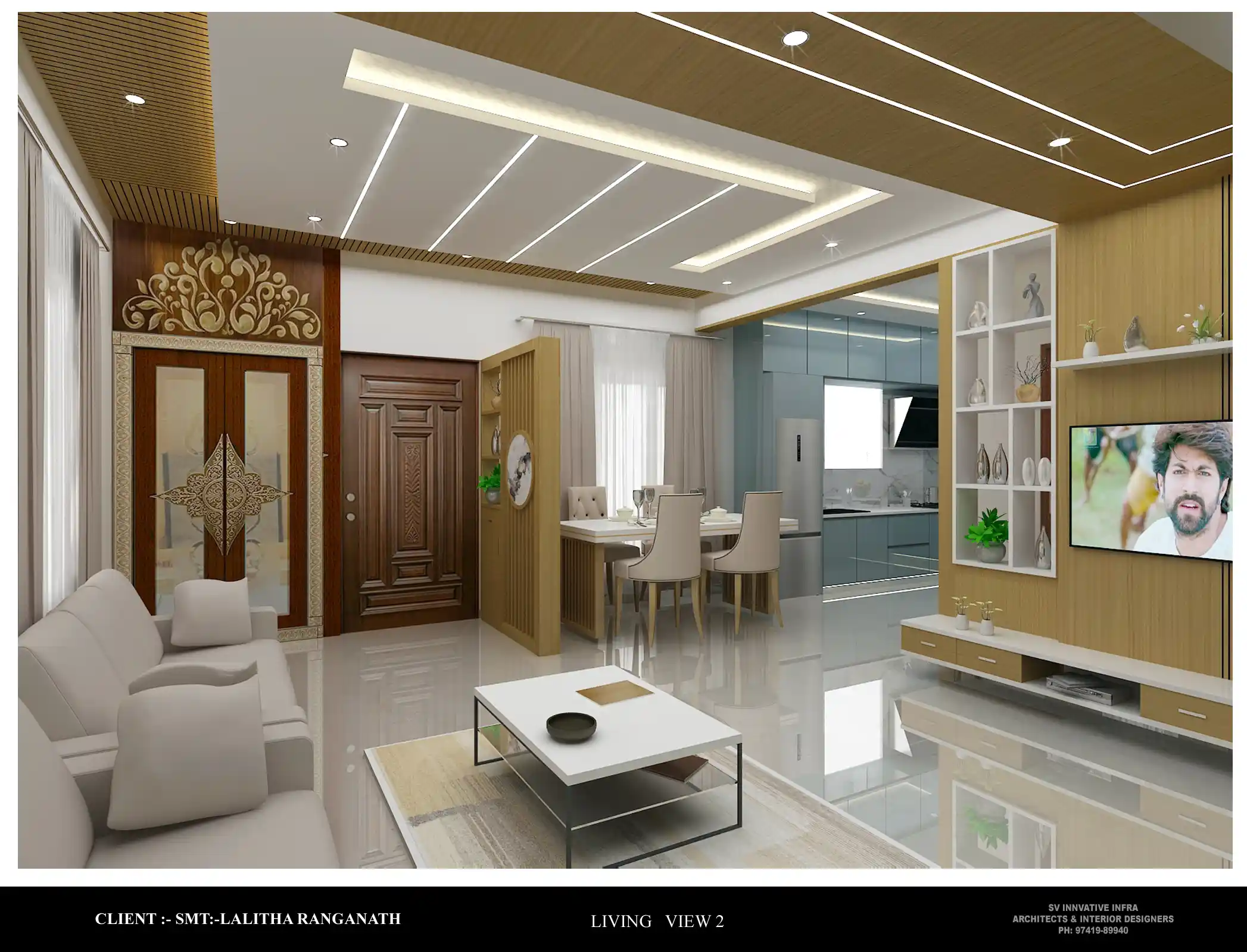 Complete living room and home renovation transformation in Bengaluru - View 3