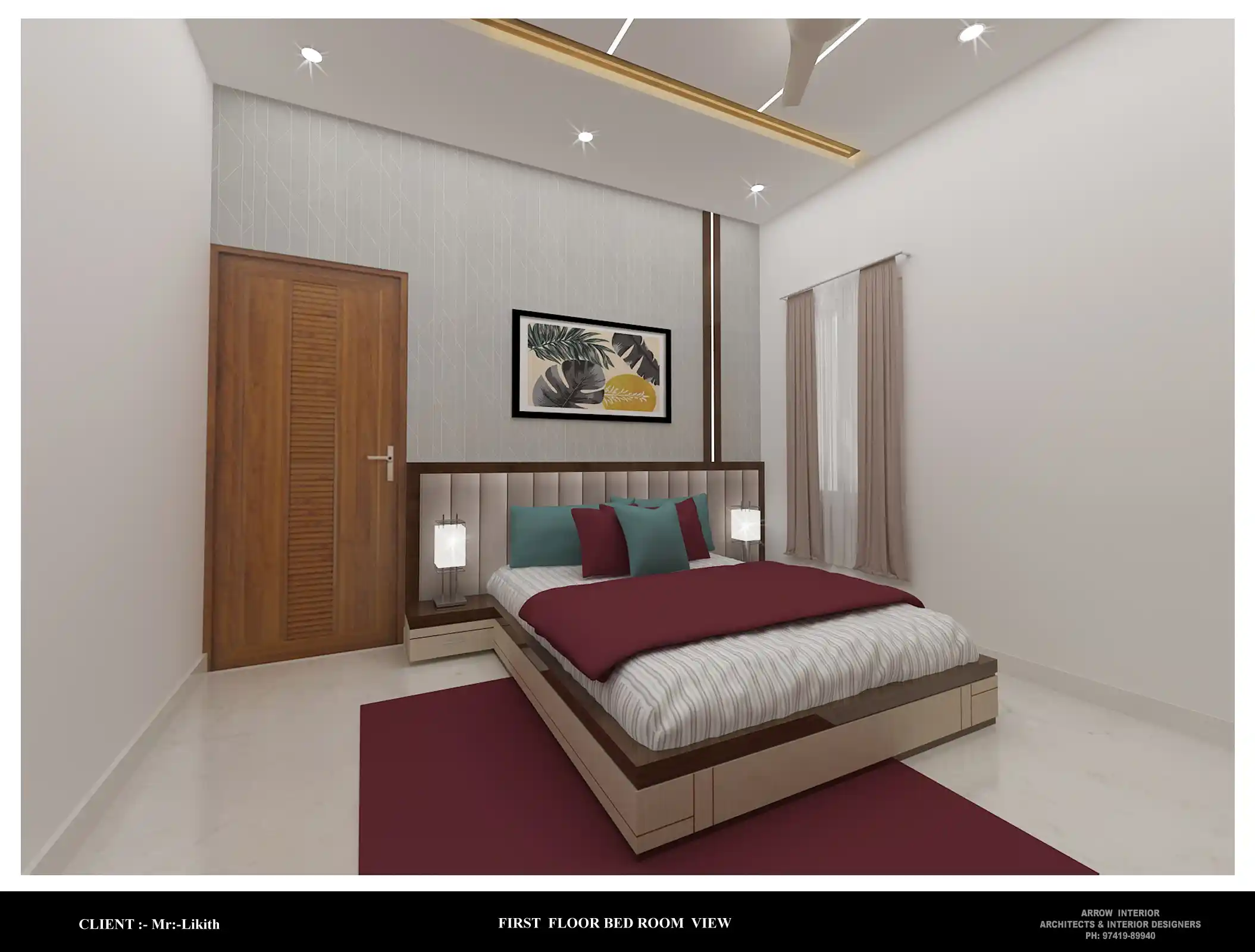 Living room archway and modern interior design in Kudaregeri Bengaluru - View 4
