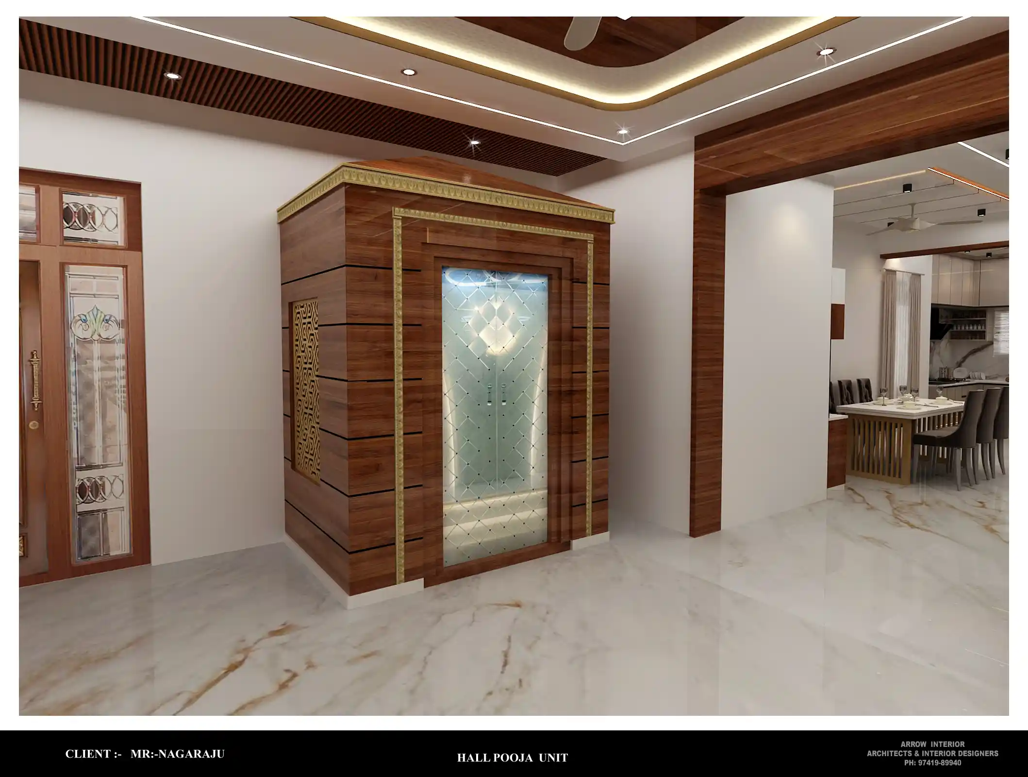 Triplex luxury residence hall and living room interior in RR Nagar Bengaluru - View 5