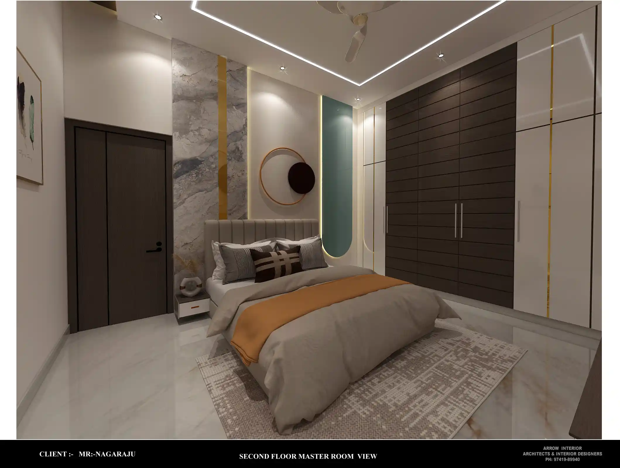 Upper floor family living lounge interior design in RR Nagar Bengaluru - View 3
