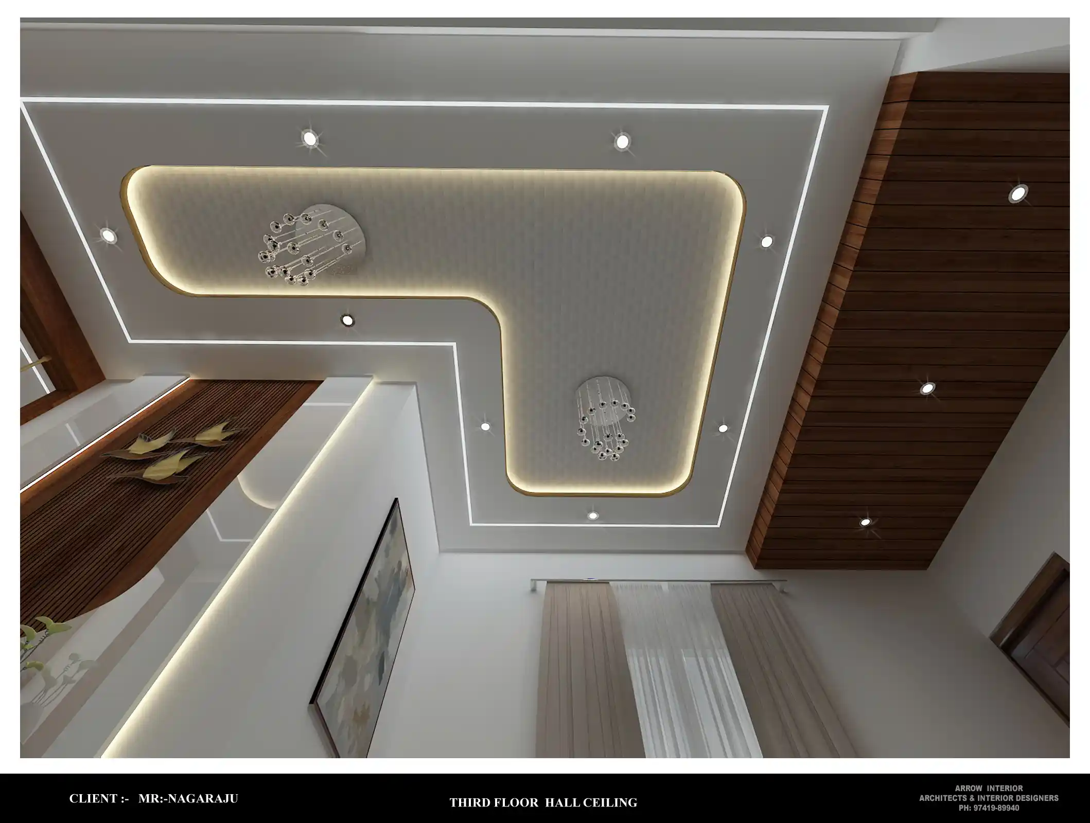 Upper floor family living lounge interior design in RR Nagar Bengaluru - View 5