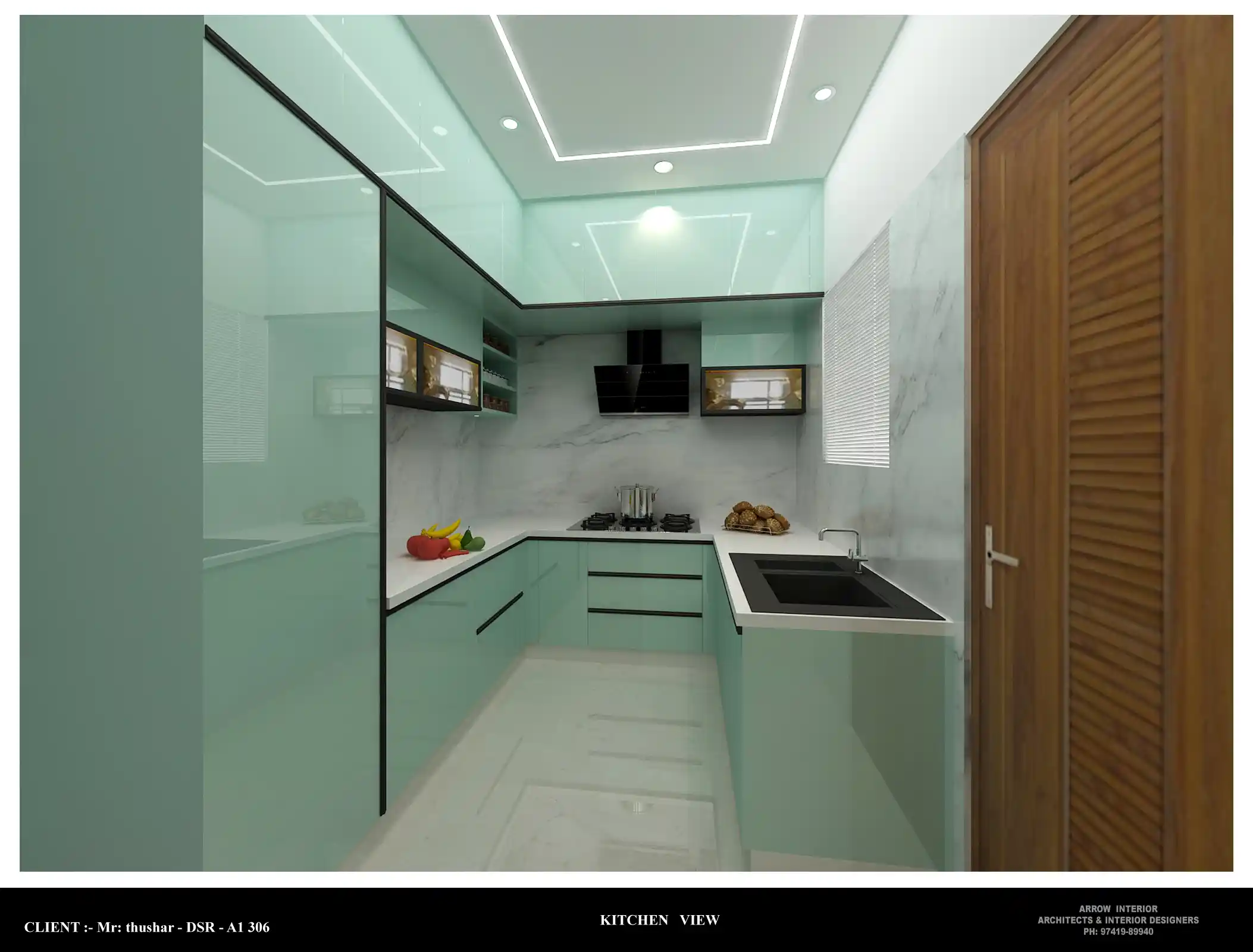 Modern dining and modular kitchen interior design in Sarjapur Bengaluru - View 2